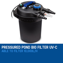 PROTEGE Aquarium External Canister Filter Aqua Fish Tank Pond Water UV Light 10000 L/H-QLD_Rural