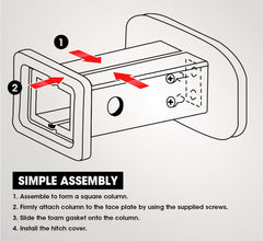 JAXSYN Receiver Extension (40mm to 180mm) for Novelty Tow Hitch Covers-VIC_Metro