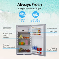 GECKO 95L Portable Upright Fridge Freezer Camping Caravans Bar Fridges Refrigerator 12V/24V/240V-WA_Rural