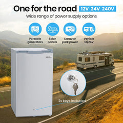 GECKO 95L Portable Upright Fridge Freezer Camping Caravans Bar Fridges Refrigerator 12V/24V/240V-VIC_Rural