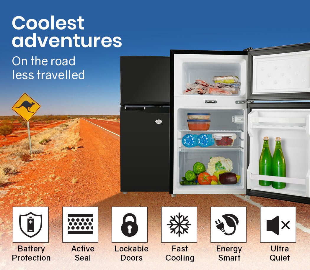 GECKO 95L Portable Upright Fridge Refrigerator 12V/24V/240V Caravan Motorhome-REMOTE