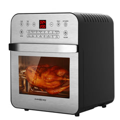 EUROCHEF 16L Digital Air Fryer Electric Airfryer Rotisserie Large Big Dry Cooker, Silver-SA_Metro