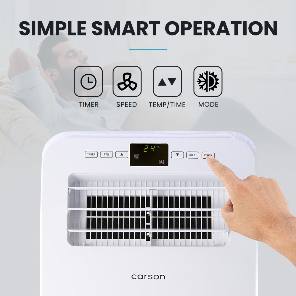 CARSON  2.9kW Reverse Cycle Portable Air Conditioner and Heater, with Dehumidifier, Cooling and Heating AC