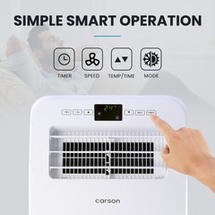 CARSON  2.9kW Reverse Cycle Portable Air Conditioner and Heater, with Dehumidifier, Cooling and Heating AC
