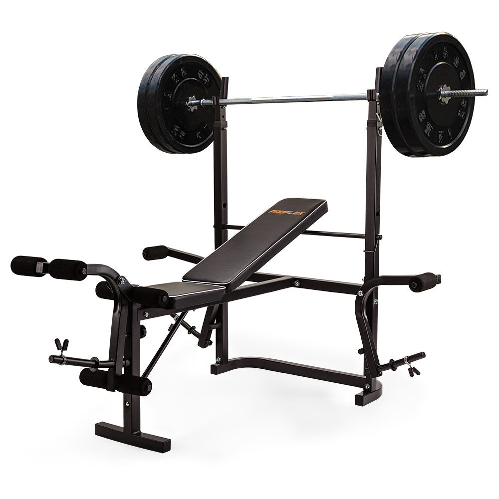 PROFLEX 7in1 Weight Bench Press Multi-Station Home Gym Leg Curl Equipment Set-ACT