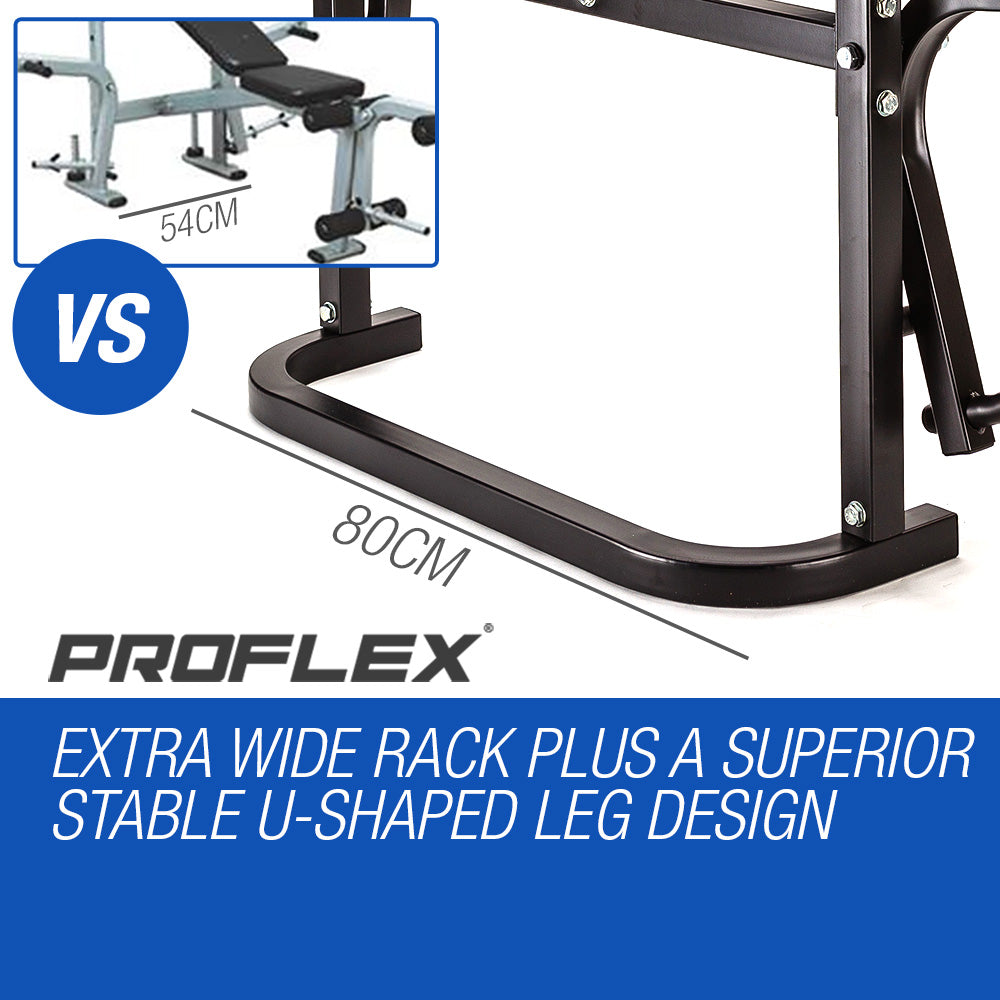 PROFLEX 7in1 Weight Bench Press Multi-Station Home Gym Leg Curl Equipment Set-QLD_Rural