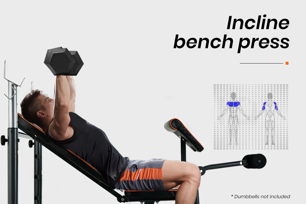 PROFLEX Weight Bench Workout Gym Press Adjustable Home Lifting Fitness Incline-QLD_Rural