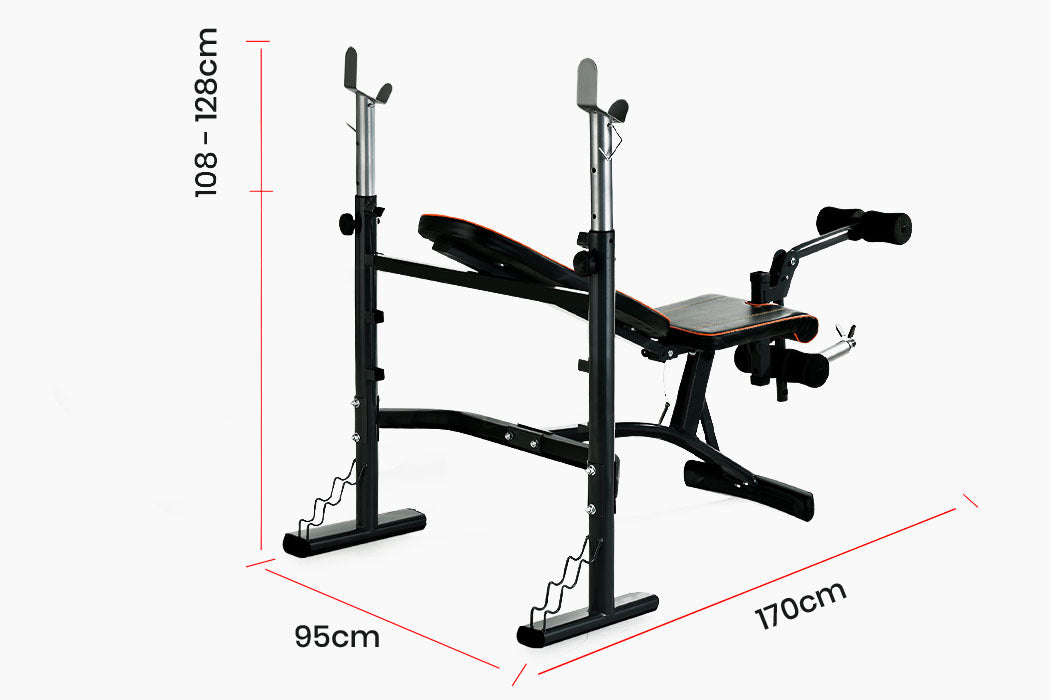 PROFLEX Weight Bench Workout Gym Press Adjustable Home Lifting Fitness Incline-ACT