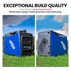 GENPOWER Inverter Generator Portable 3.5kW Max Petrol Pure Sine Wave Camping Power Station Blue-TAS_Metro