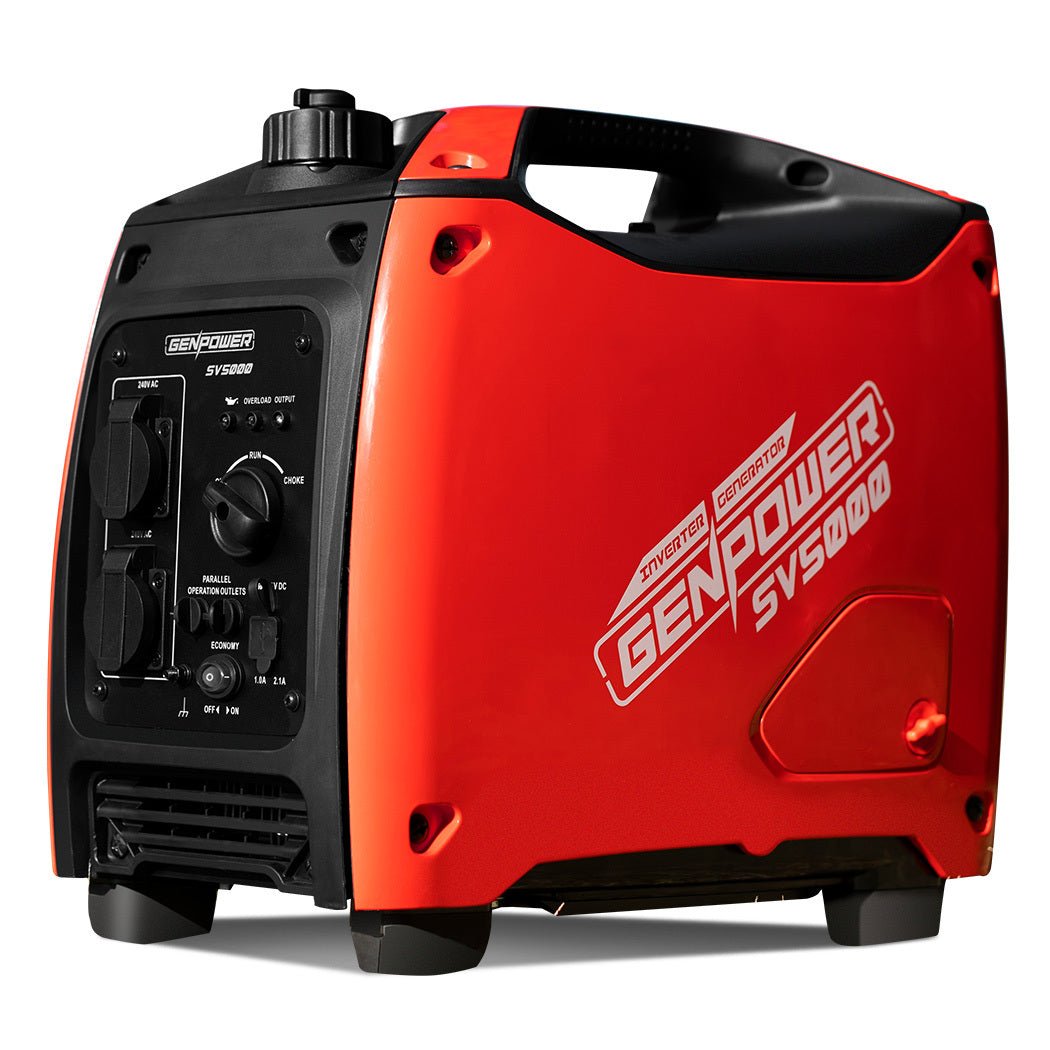 GENPOWER Inverter Generator 2600W Peak Pure Sine Portable Camping Petrol Rated-VIC_Rural