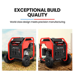 GENPOWER Inverter Generator Portable Petrol 3.5kW Max Pure Sine Wave Camping Power Station Wheels-QLD_Metro