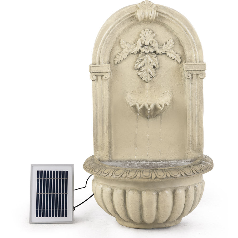 PROTEGE Solar Fountain Water Feature Pump Outdoor Wall Mount Classic with LED Lights-NSW_Metro