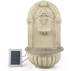 PROTEGE Solar Fountain Water Feature Pump Outdoor Wall Mount Classic with LED Lights-VIC_Rural