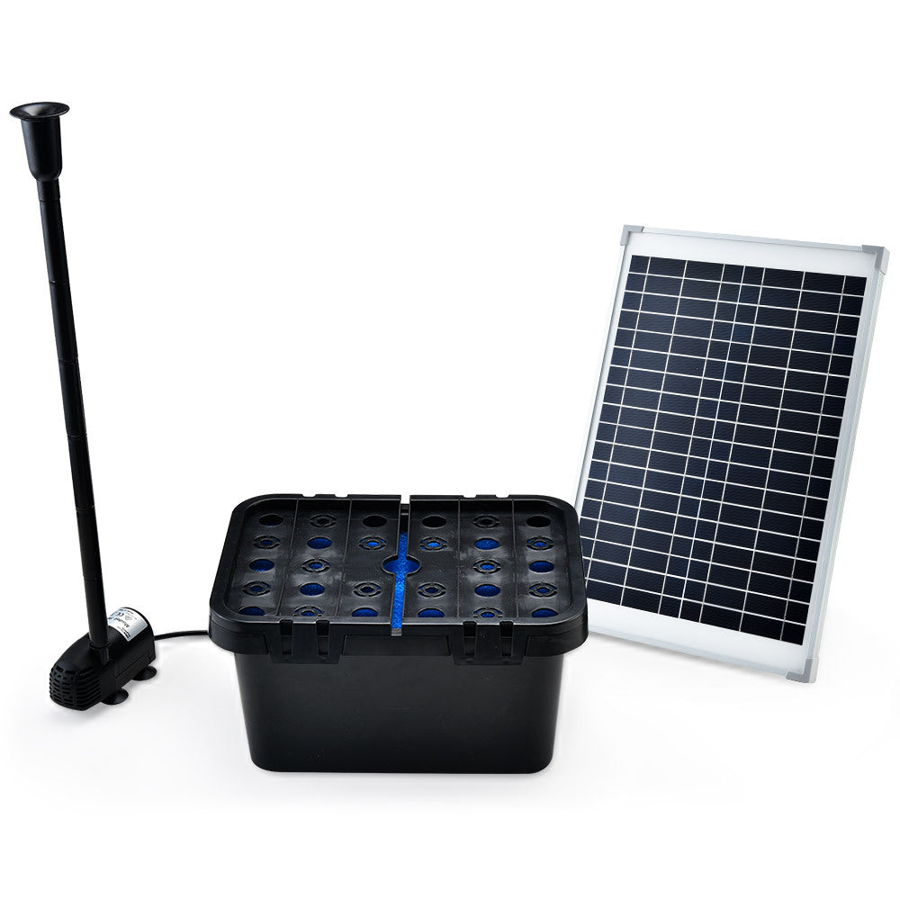 PROTEGE 10W Solar Powered Water Fountain Pump Pond Kit with Eco Filter Box-NSW_Metro