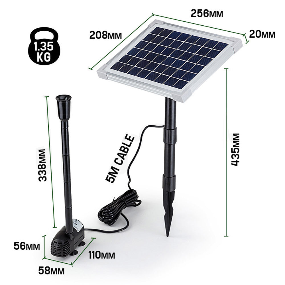 Protege 20W Solar Fountain Submersible Water Pump Power Panel Kit Garden Pond-NSW_Rural