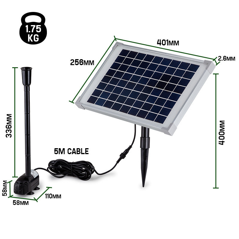 Protege 50W Solar Powered Fountain Submersible Water Pump Pond Kit Power Garden Panel-NSW_Metro