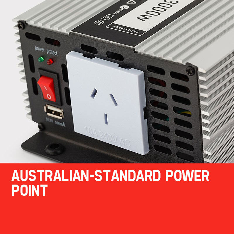 GENPOWER Pure Sine Wave 1500W/3000W 12V/240V Power Inverter Caravan Boat CarPlug-WA_Rural