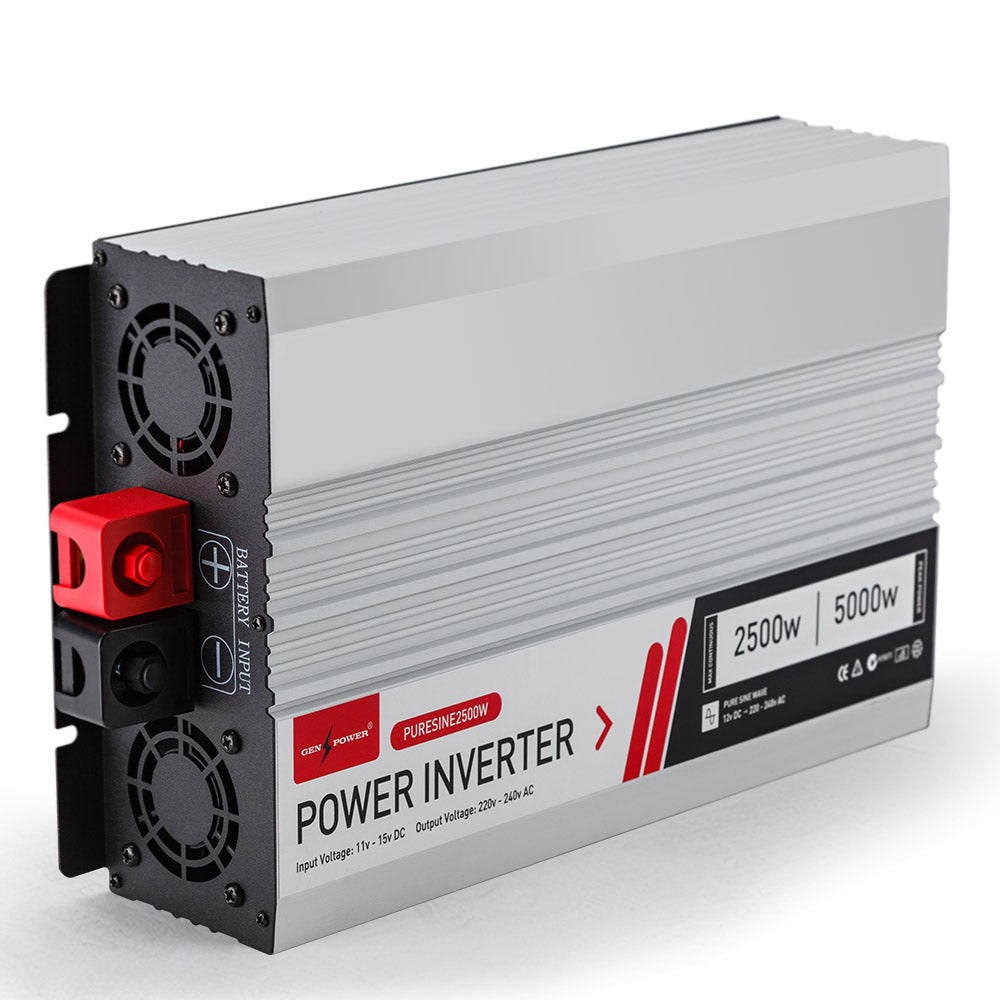 GENPOWER Pure Sine Wave 2500W/5000W 12V/240V Power Inverter Caravan Boat CarPlug-WA_Rural