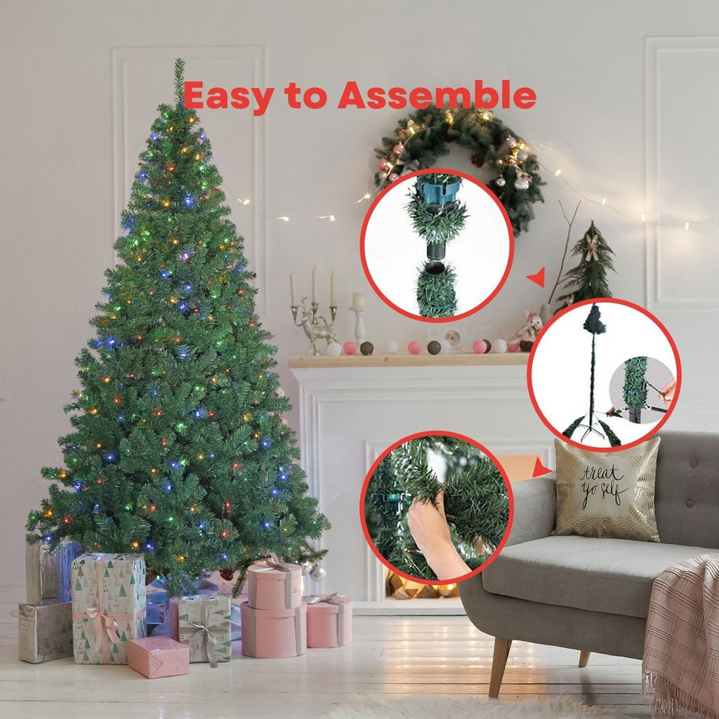 Festiss 2.1m Christmas Tree With 4 Colour LED-WA_Rural