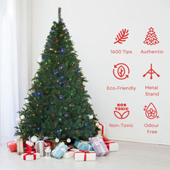 Festiss 2.1m Christmas Tree With 4 Colour LED-TAS_Rural