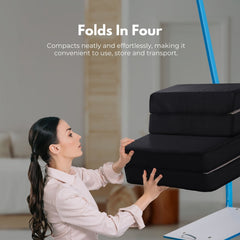 GOMINIMO 4 Fold Folding Mattress Black Air Mesh