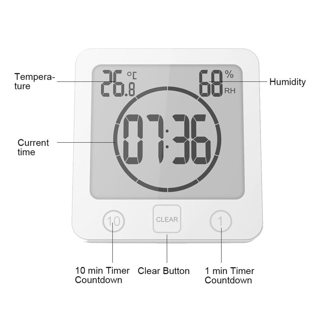 GOMINIMO Timer Shower Clock (White)