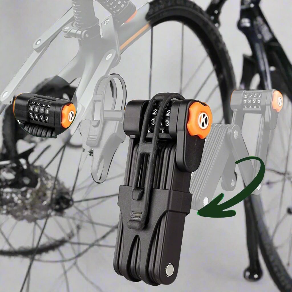 KILIROO Bike Folding Lock with Password Lock Anti-Theft (Black)