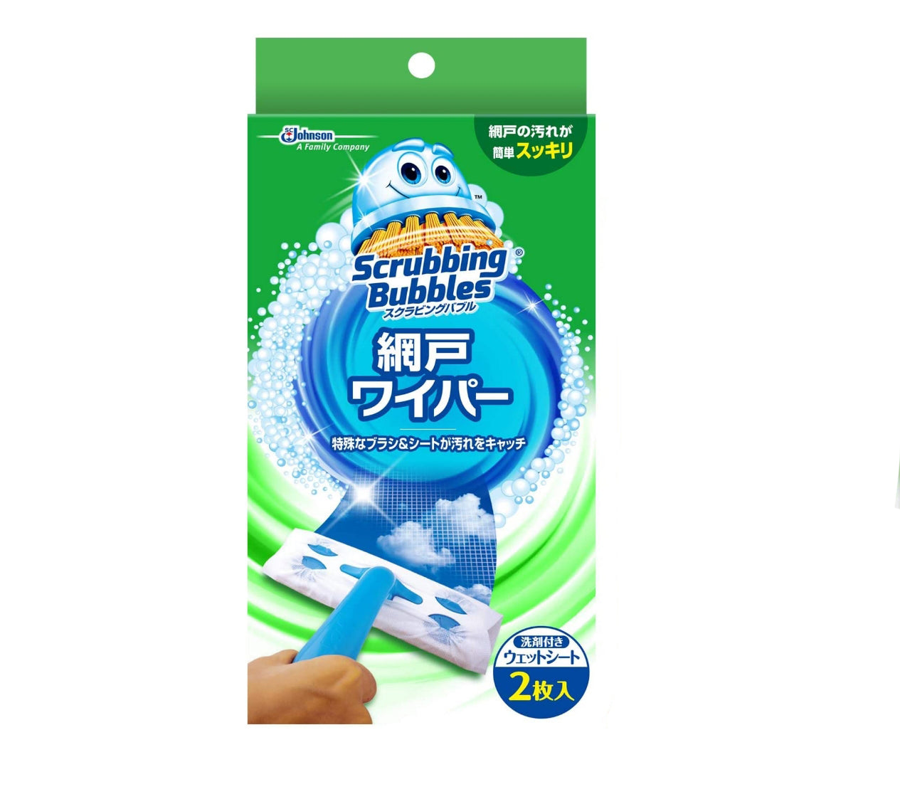 [6-PACK] Johnson Scrubbing bubble screen wiper(1 Wiper Body, 2 Sheets)-TAS_Metro