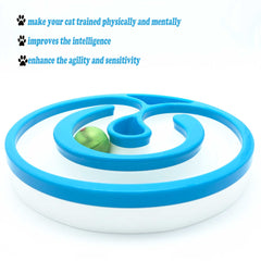 Interactive Cat Track Circle with LED  Sound Light Rolling Ball - Chase Play Toy