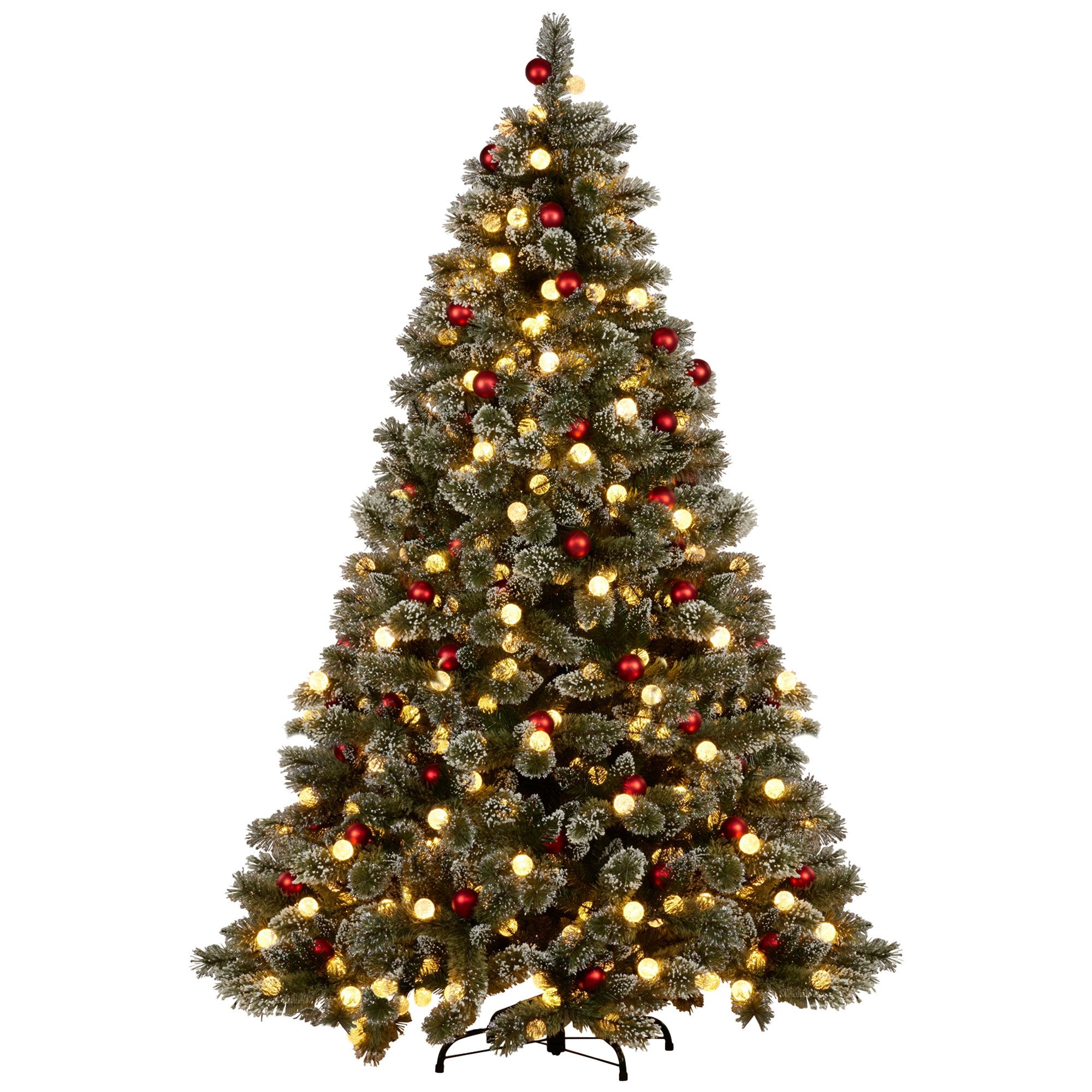 Swishmas Snowy Bristle 2.7m Multicolour Pre-Lit Christmas Tree with 2870 Tips