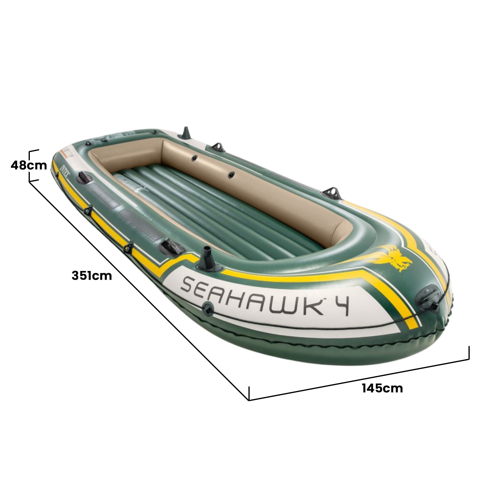 Intex Seahawk 4 Inflatable Boat Set - 4 Person-ACT