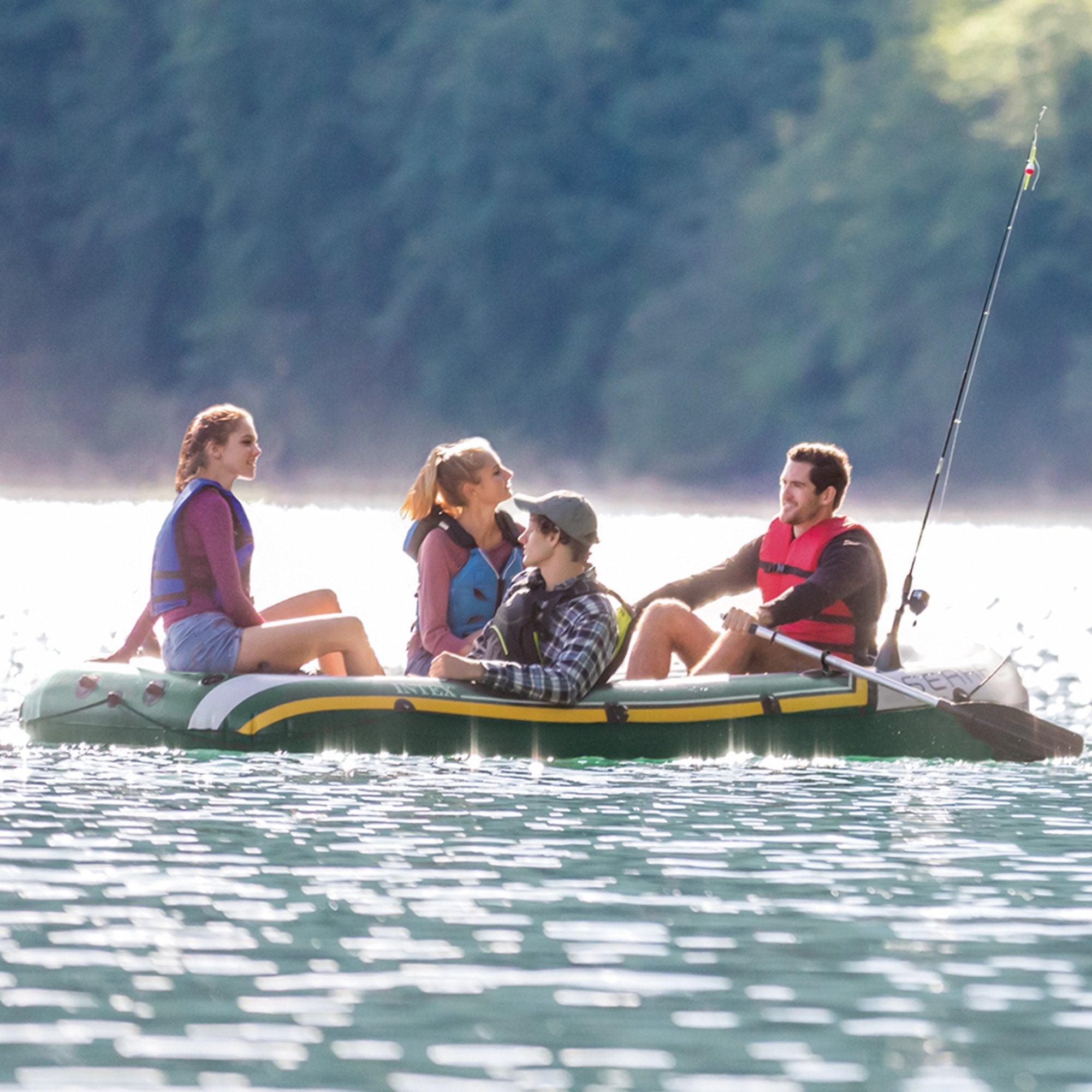 Intex Seahawk 4 Inflatable Boat Set - 4 Person-WA_Rural