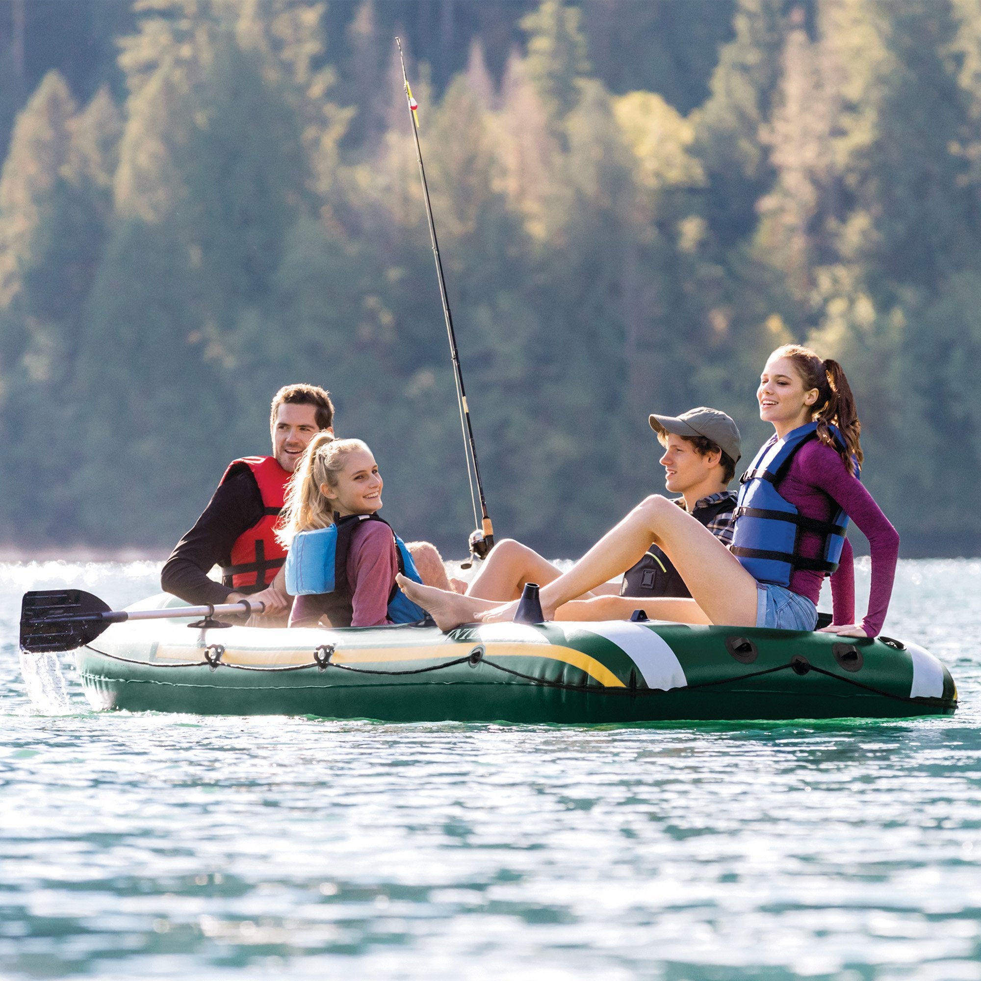 Intex Seahawk 4 Inflatable Boat Set - 4 Person-WA_Rural