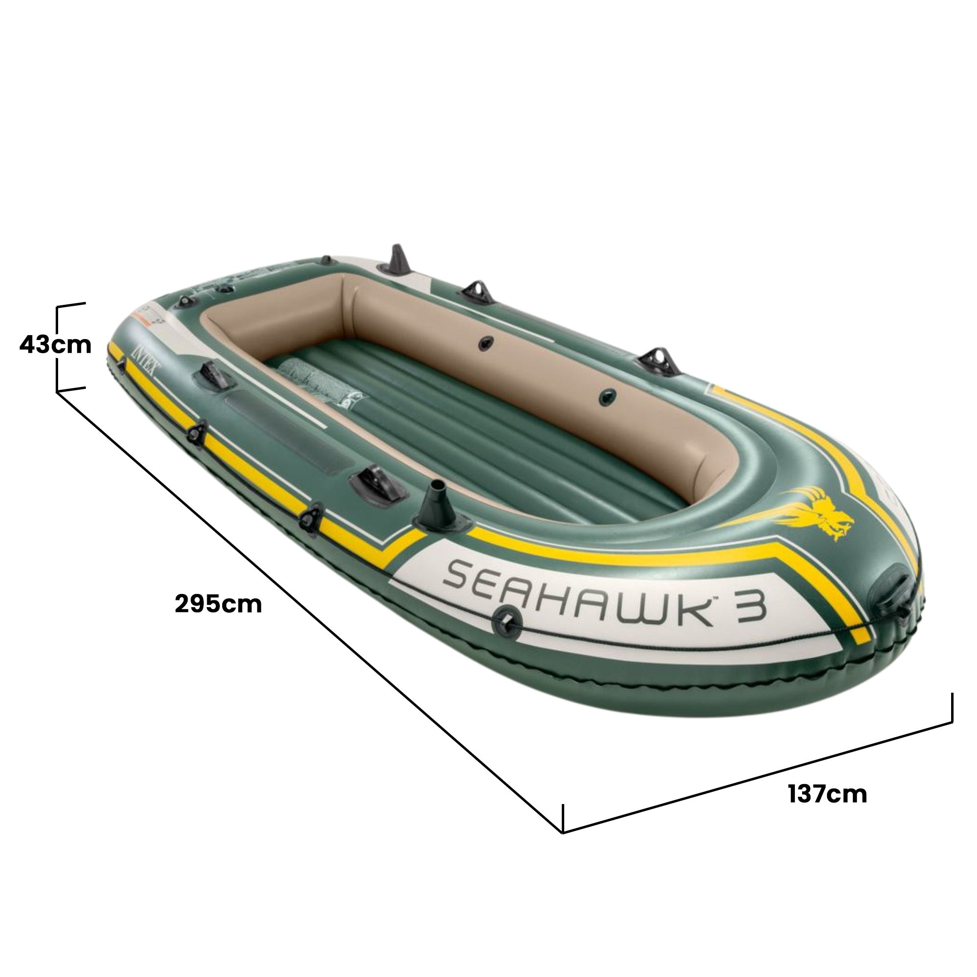 Intex Seahawk 3-person Inflatable Boat Set-NSW_Rural