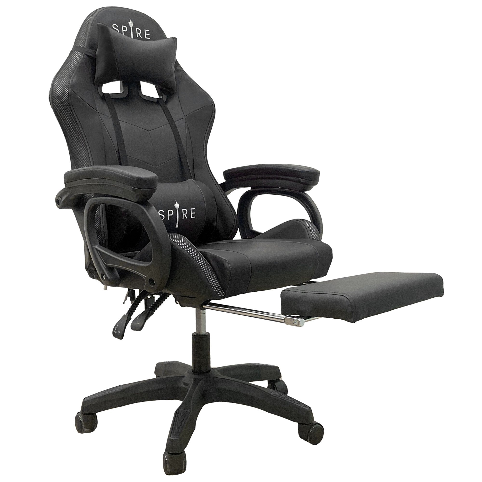 Intex Spire Onyx Led Massage Gaming Chair - Black-ACT