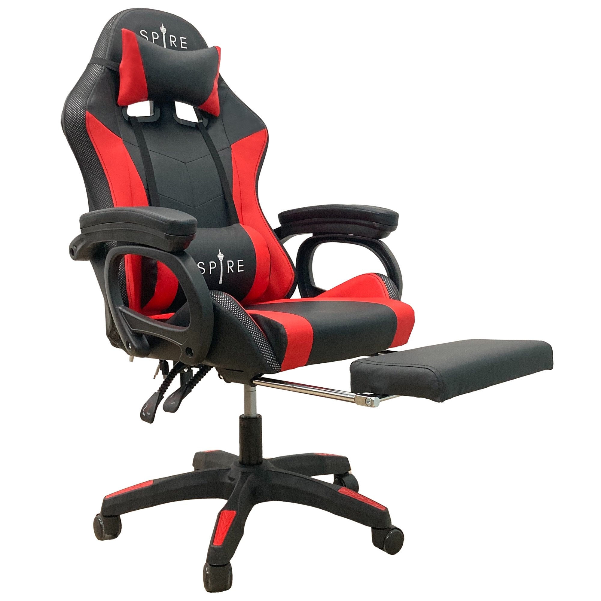 Intex Spire Onyx Led Massage Gaming Chair - Red And Black-NSW_Metro