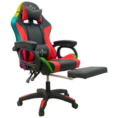 Intex Spire Onyx Led Massage Gaming Chair - Red And Black-NSW_Rural