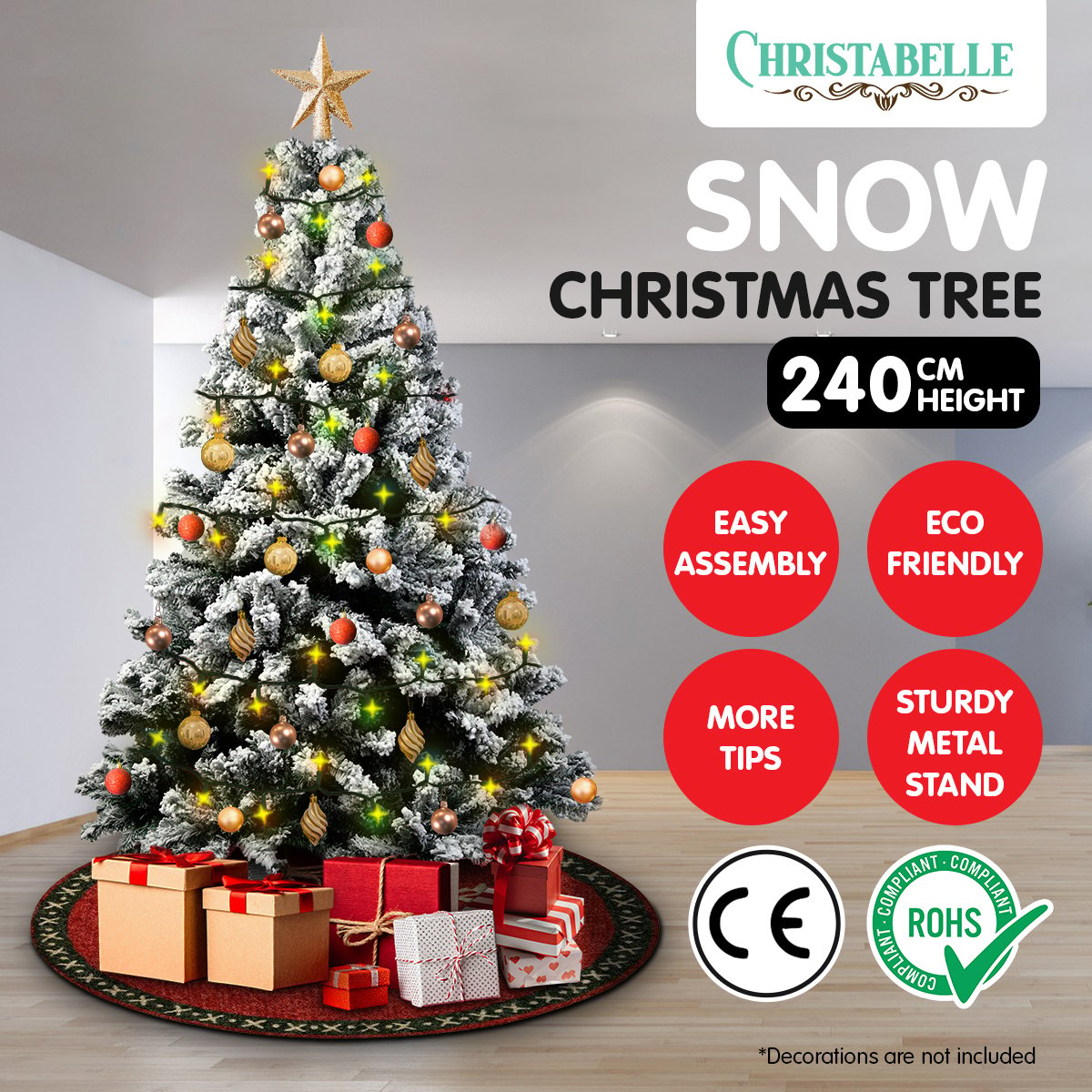 Christabelle Snow-Tipped Artificial Christmas Tree 2.4m 1500 Tips