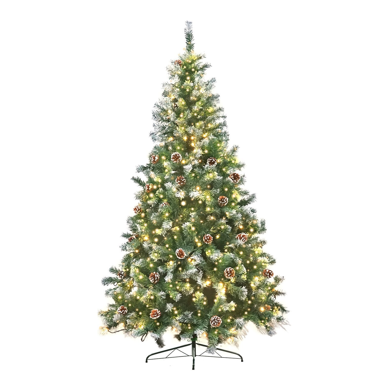 Christabelle 1.5m Pre Lit LED Christmas Tree Decor with Pine Cones Xmas Decorations-VIC_Rural