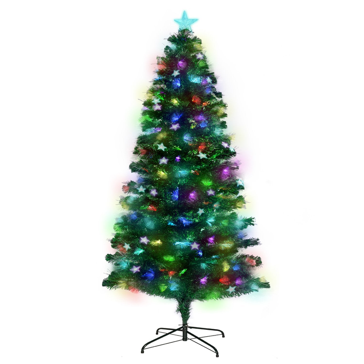 Christabelle 1.8m Enchanted Pre Lit Fibre Optic Christmas Tree Stars Xmas Decor-NSW_Metro