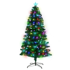 Christabelle 1.8m Enchanted Pre Lit Fibre Optic Christmas Tree Stars Xmas Decor-VIC_Rural