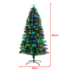 Christabelle 1.8m Enchanted Pre Lit Fibre Optic Christmas Tree Stars Xmas Decor-QLD_Rural