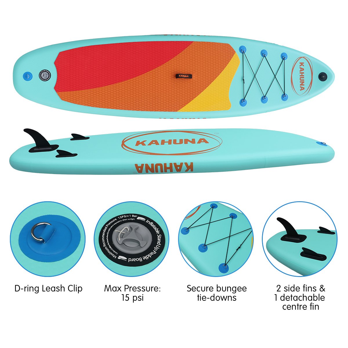 Kahuna Hana Inflatable Stand Up Paddle Board 10ft6in iSUP Accessories-ACT