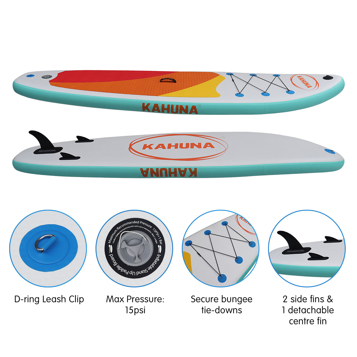 Kahuna Hana Inflatable Stand Up Paddle Board 11FT SUP Paddleboard-WA_Metro