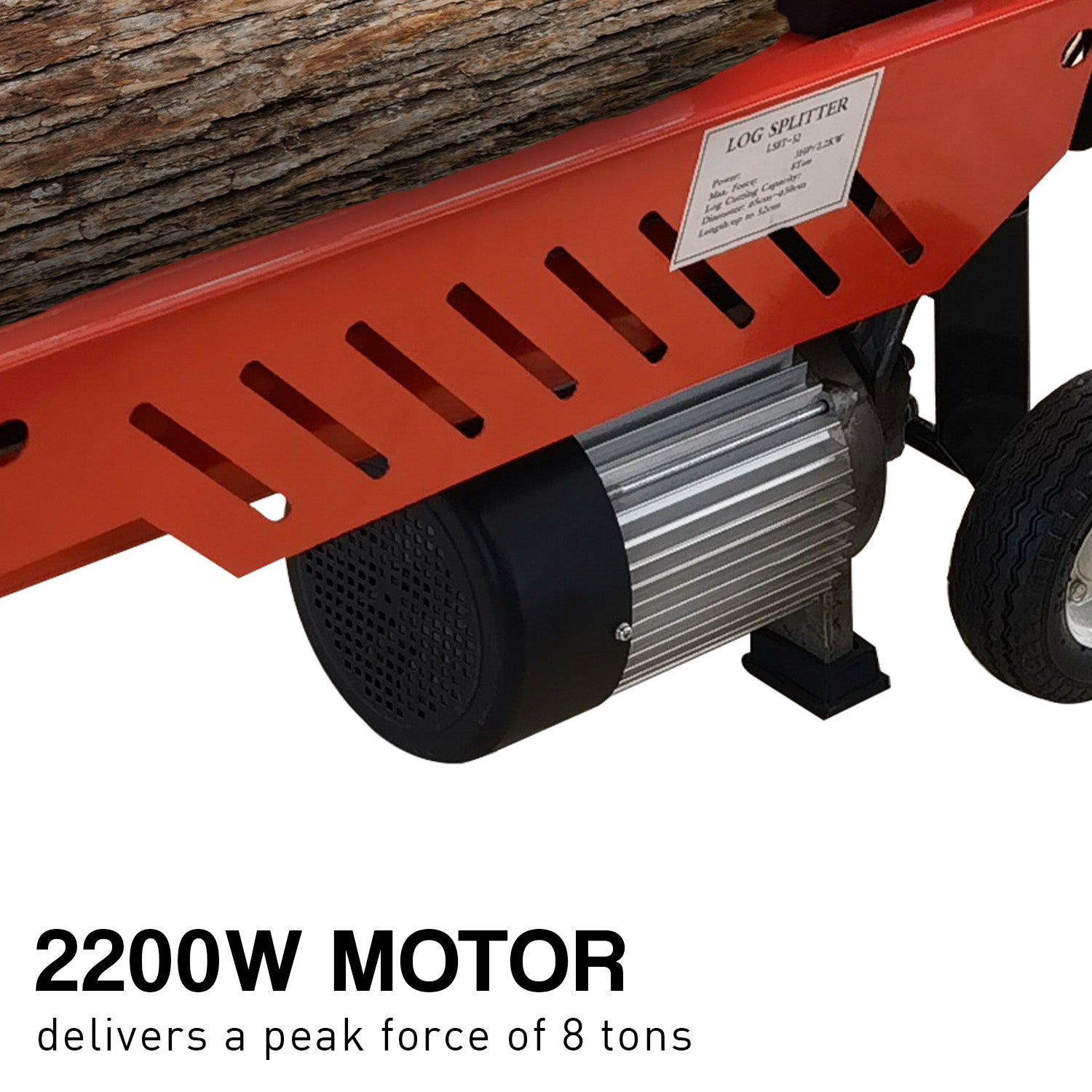 Yukon 8 Ton 2.2kw Heavy-duty Electric Hydraulic Log Splitter-VIC_Metro