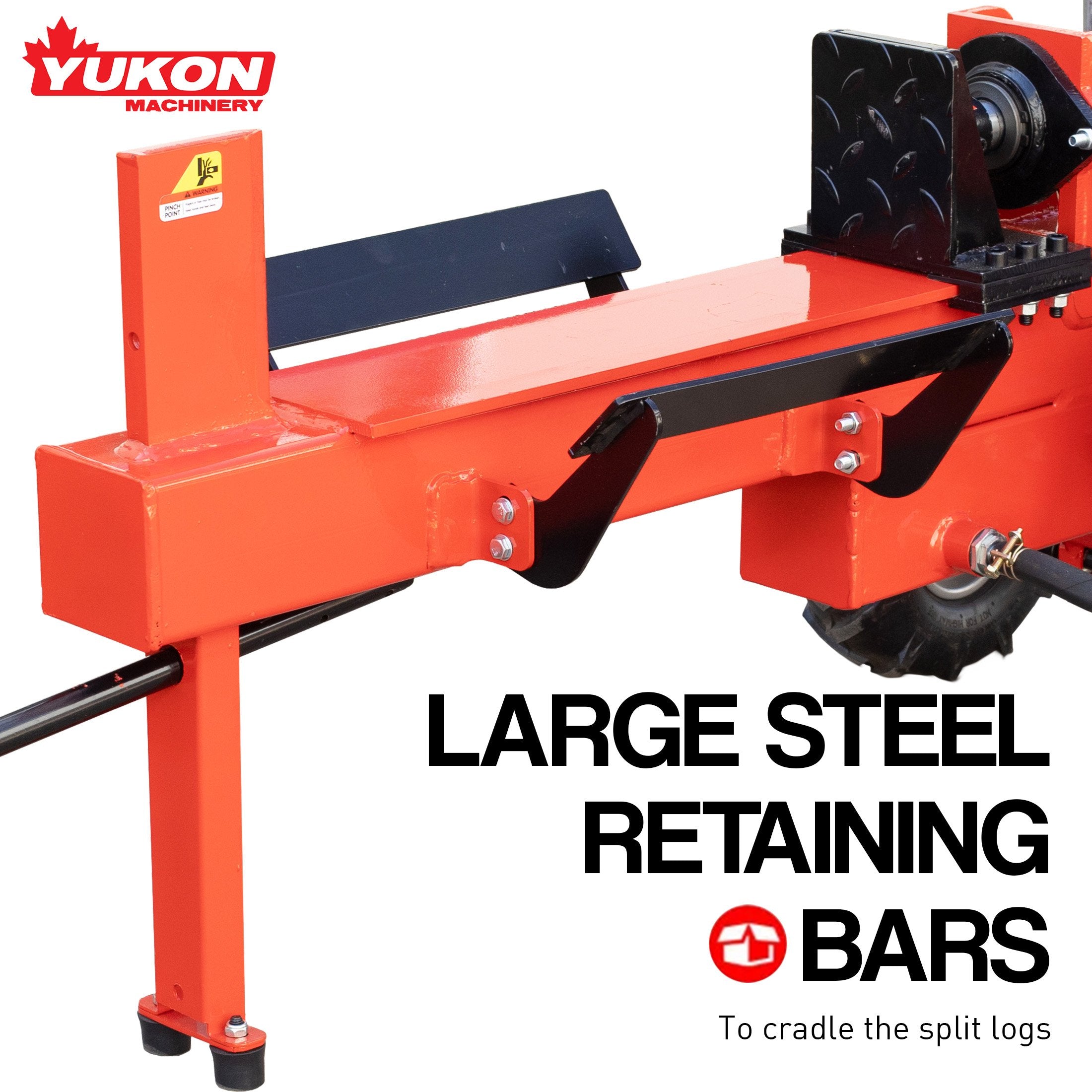 Yukon 15ton Petrol Hydraulic Log Splitter Wood Timber Firewood Block Cutter 196cc-ACT