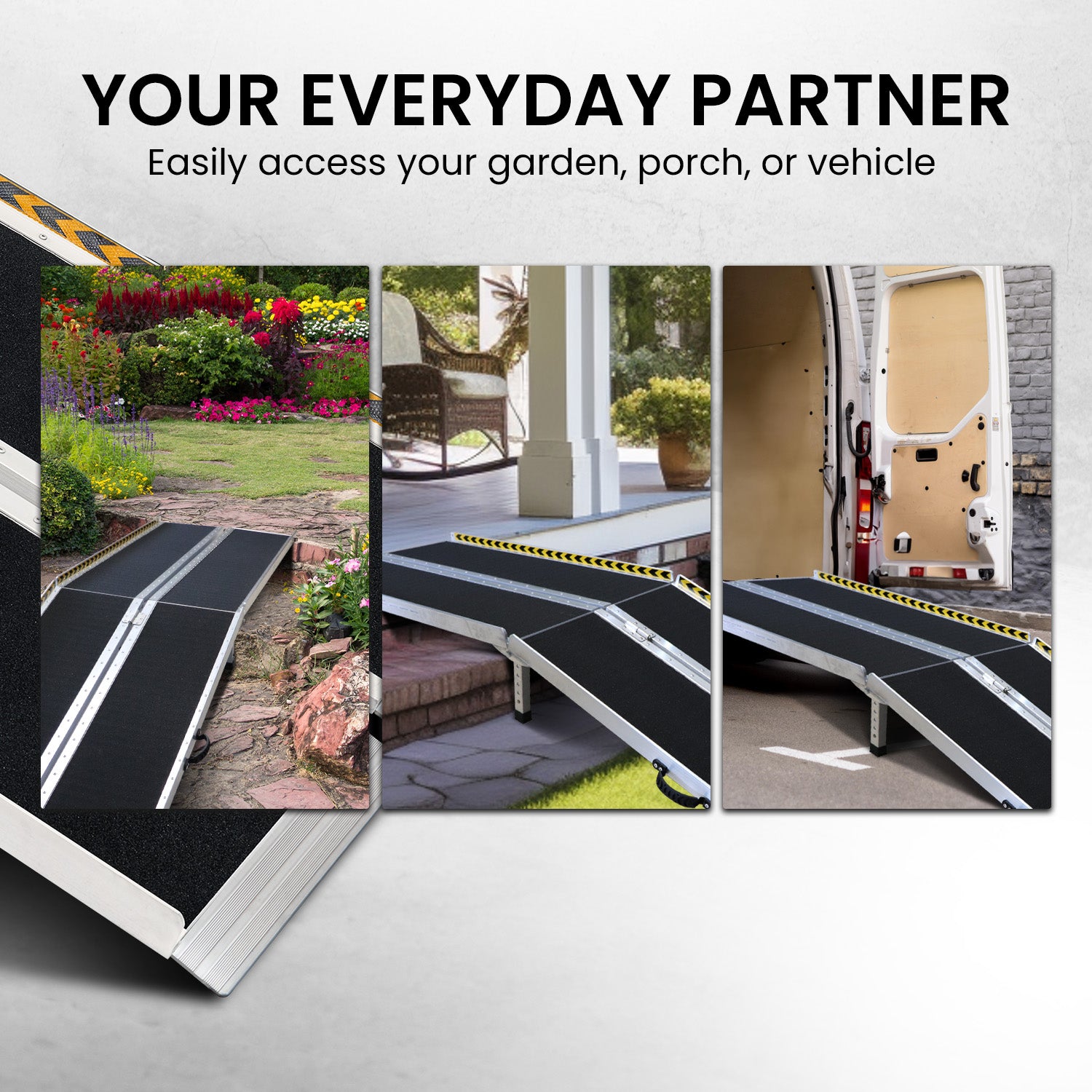 Kartrite Folding Aluminium Wheelchair Ramp 8FT Portable Mobility Access Ramp