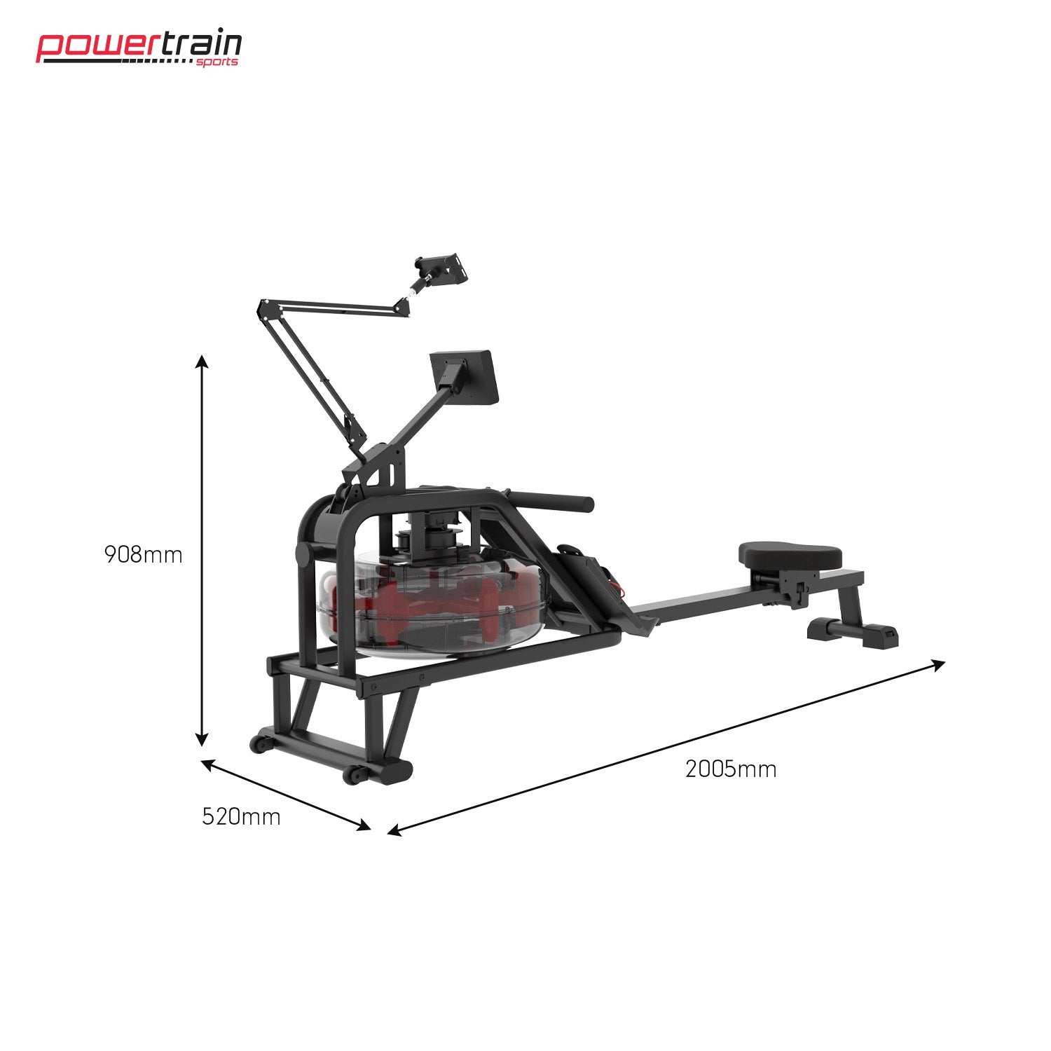 Powertrain 13L Water Resistance Rowing Machine Rower-ACT