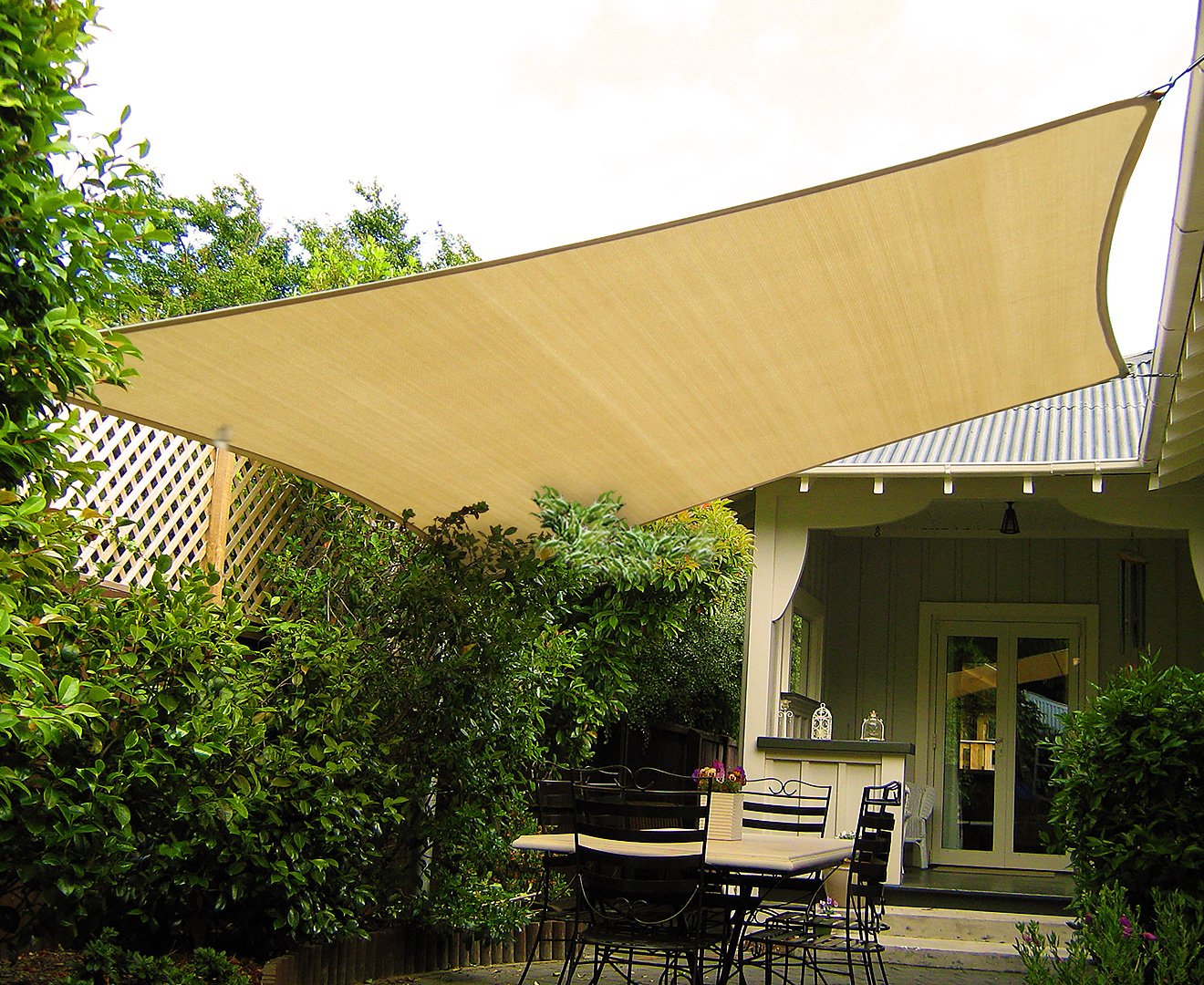 Wallaroo Rectangular Shade Sail 7m x 5m - Sand-ACT