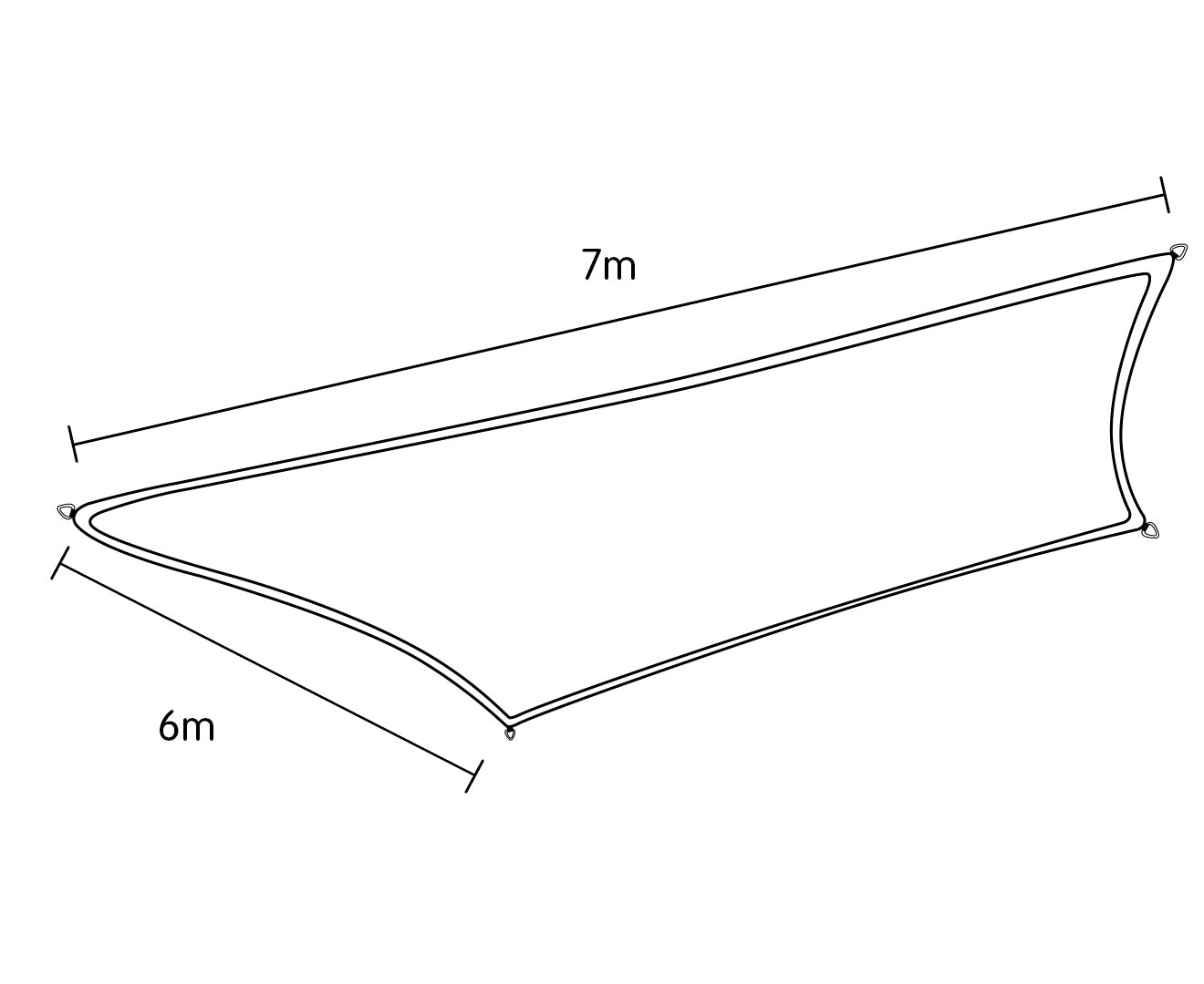 Wallaroo Rectangular Shade Sail 7m x 6m - Sand-ACT